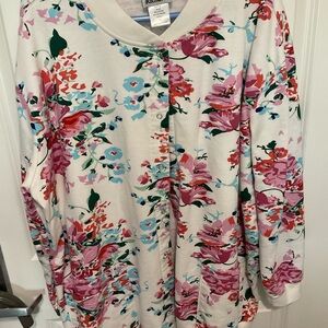 3X cotton/poly print fleece jacket